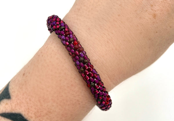 Beaded Bracelet in Ruby