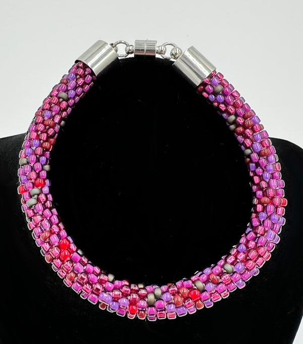 Beaded Bracelet in Ruby